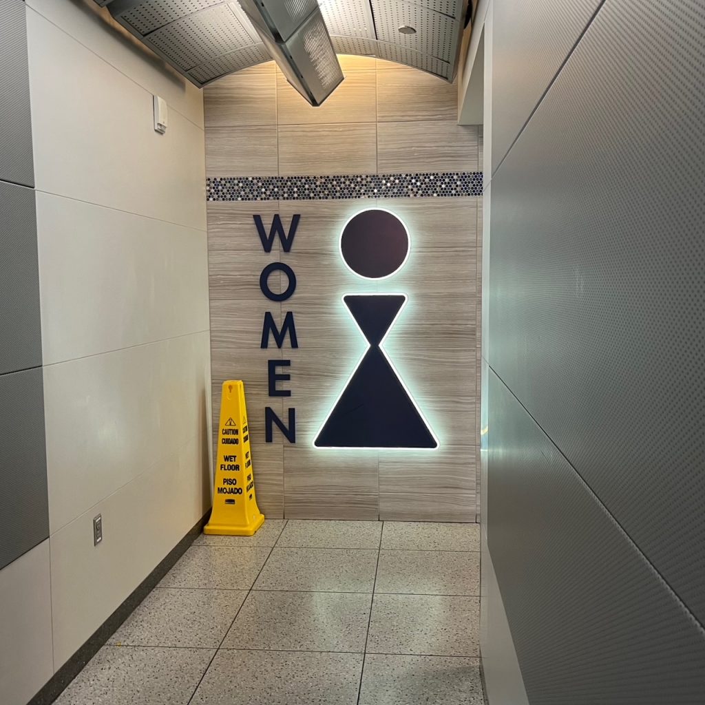 LAS airport bathroom entrance