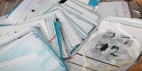 Lithographic plates must be free of any plastic, ink, dirt, oil, and must be otherwise clean.