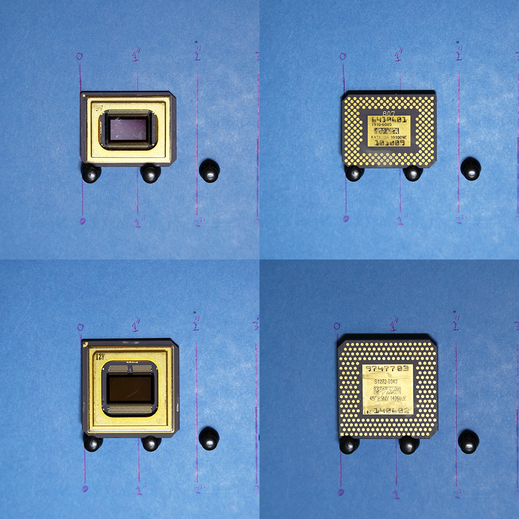 These are some examples of DLP Ceramic Processors. We pay the Highest Prices for Ceramic Processors in the United States. There will be no money paid until the product reaches us, is inspected, and is classified to be these actual processors. Once all of these parameters have been met we will make payment in any manor to any country that you wish with the exception of cash through the mail.